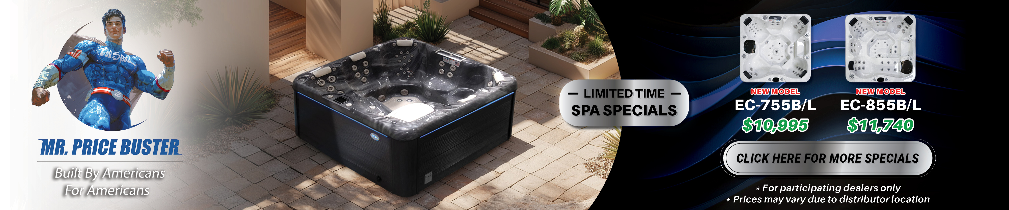 Calspas hot tub being used in a family setting - Allen